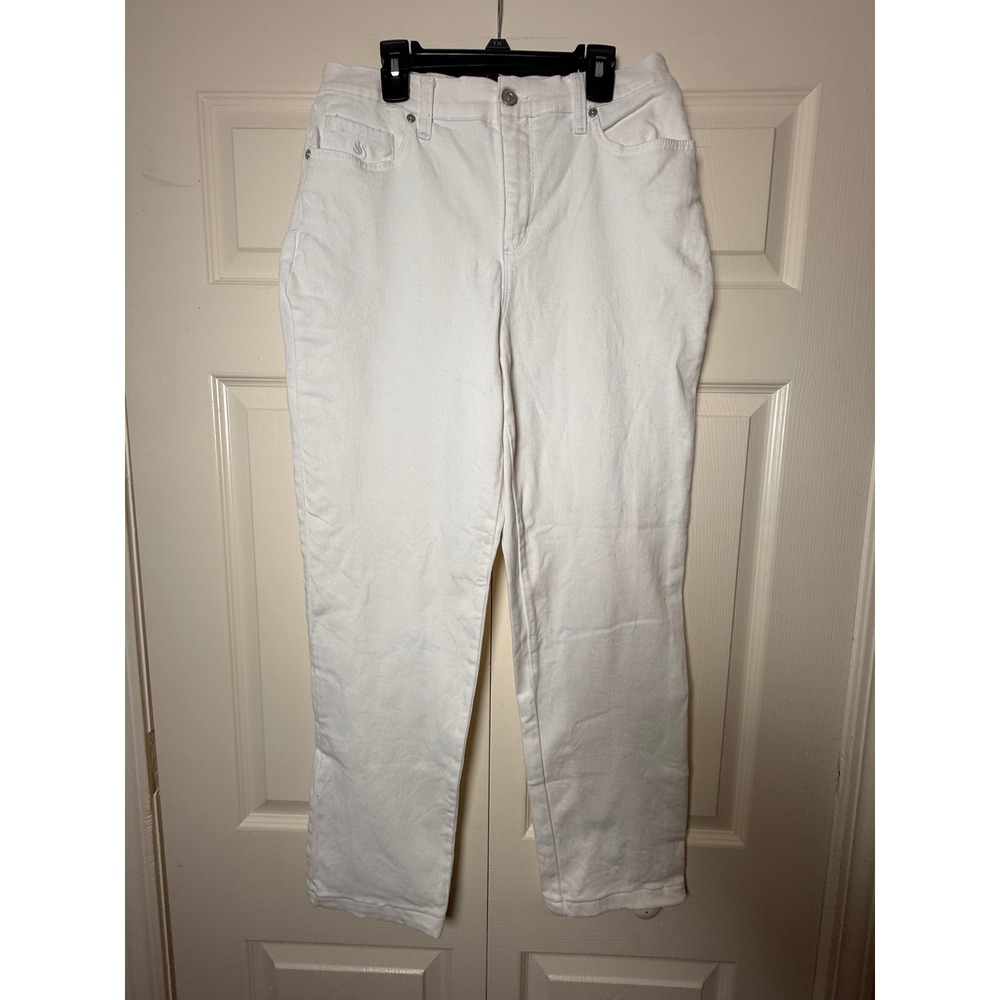 Gloria Vanderbilt Amanda White Denim Jeans Size 8